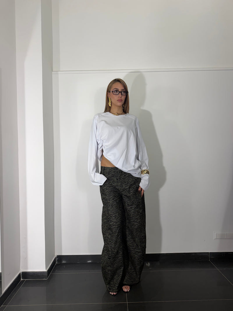 Jeans verde militare
