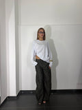 Jeans verde militare