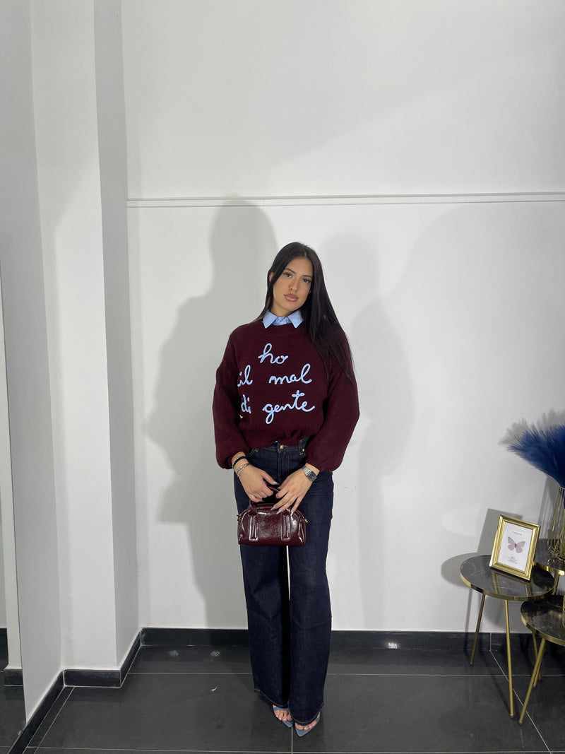 Jeans palazzo blu scuro