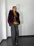 Ecofur bordeaux con cappuccio